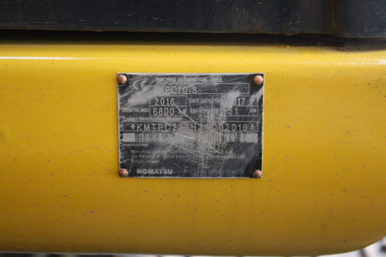 Miniescavatore Komatsu PC70-8 Diesel 2017