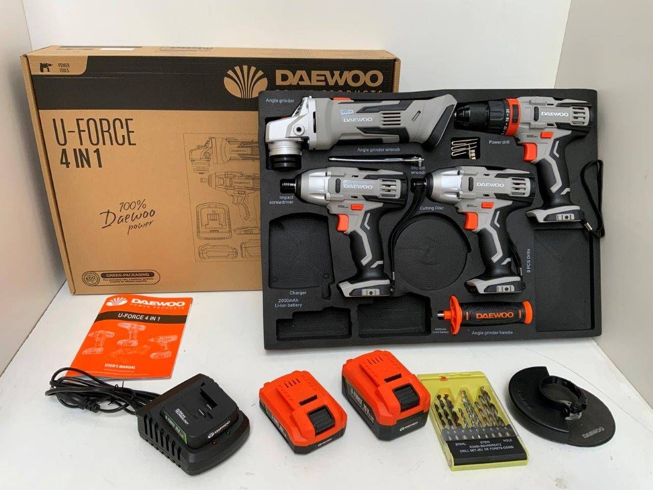 Daewoo U-force 4-in-1 Electric Tool Set 21V New