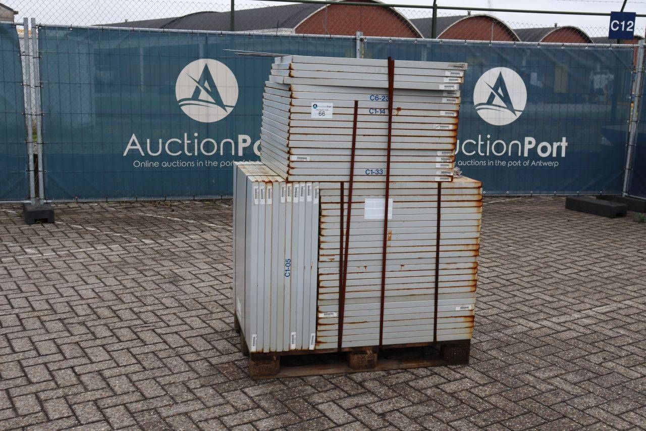 Batch of metal shelves for warehouse shelving