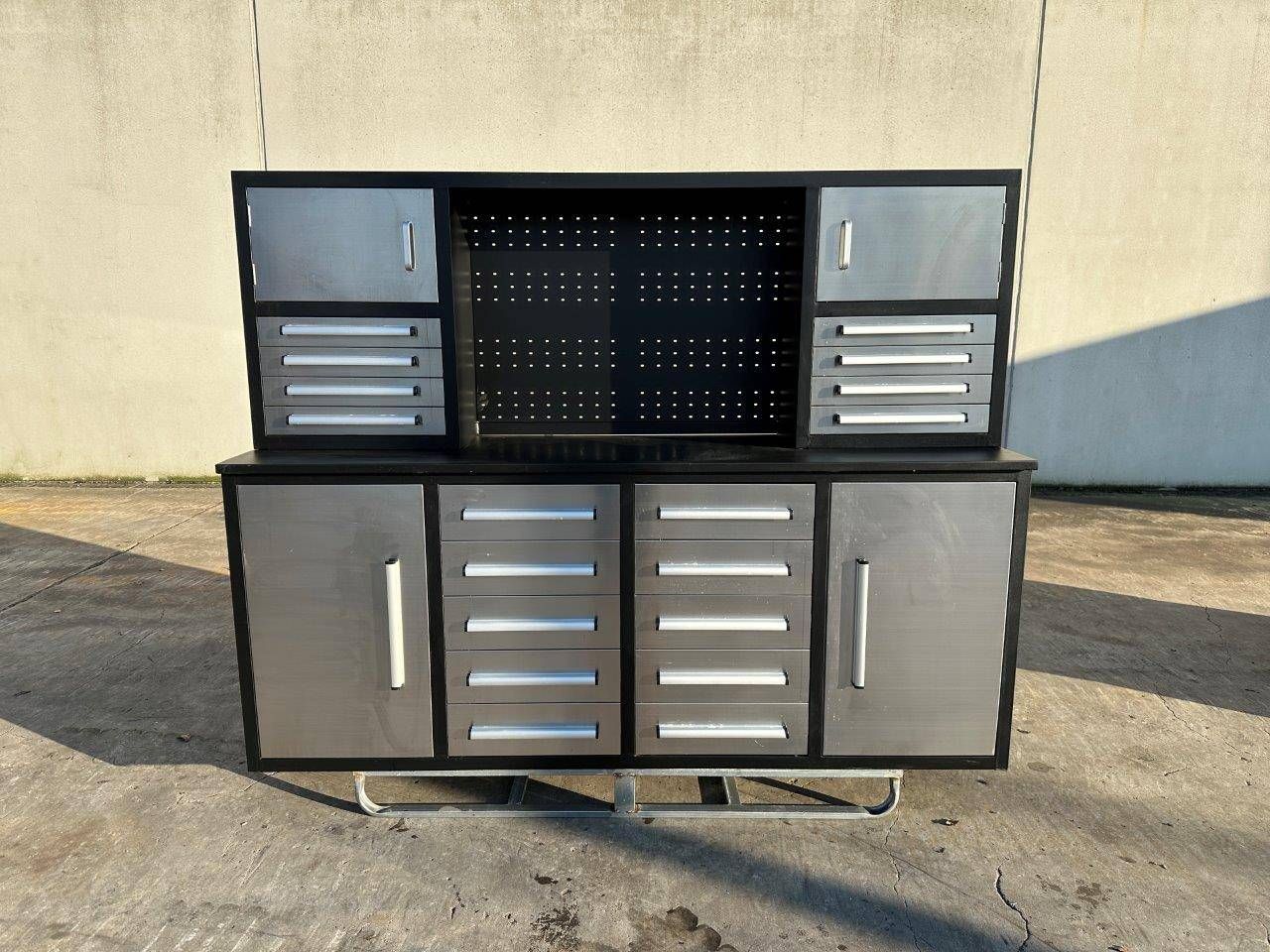 Workshop furniture H7FT-18D-01A-ALU + board 4 columns New
