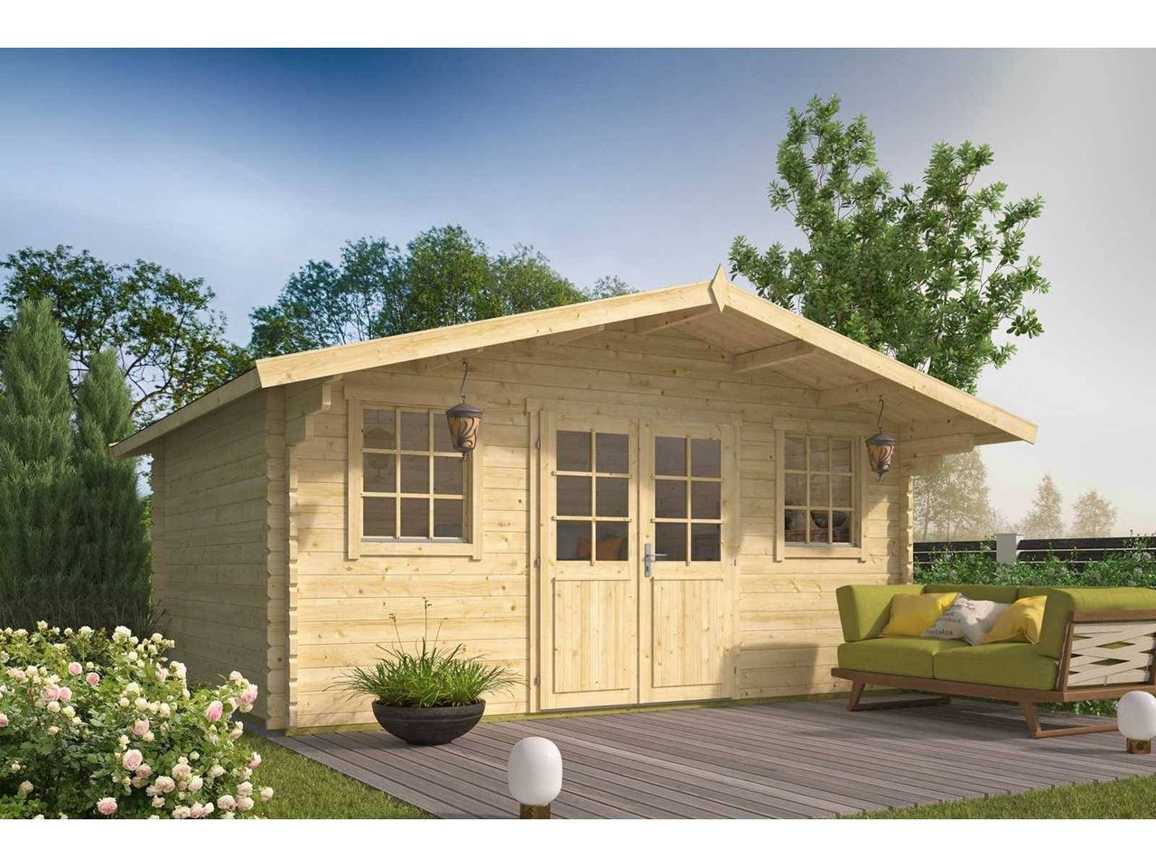 Garden house Pavel 44mm 5000x4700x2630mm Untreated New