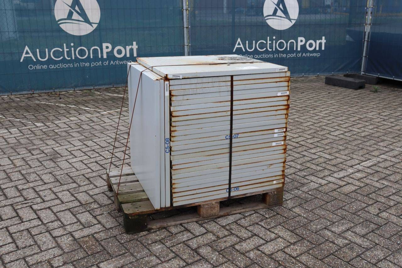 Batch of metal shelves for warehouse shelving