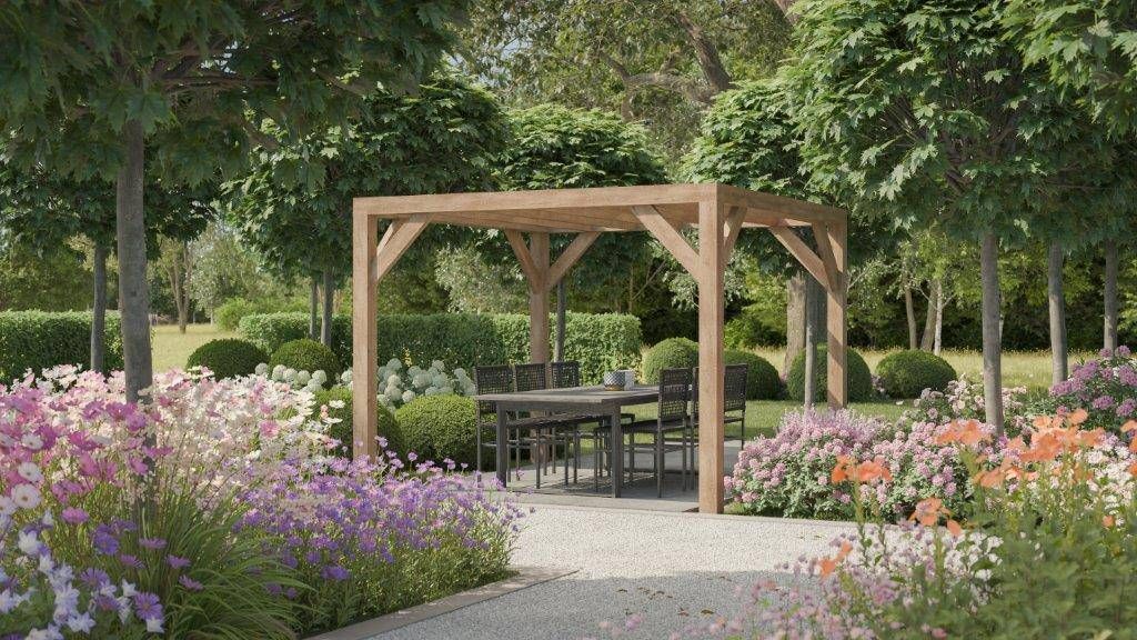 Houten bijgebouw Merel - Amerikaanse eik
