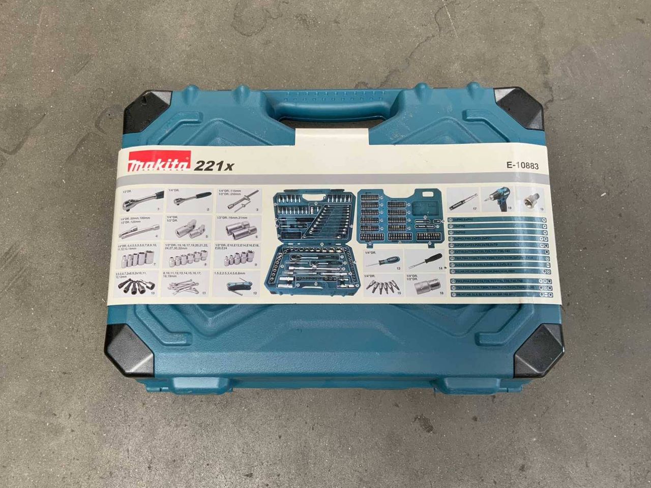 Socket set Makita E-10883 with case New