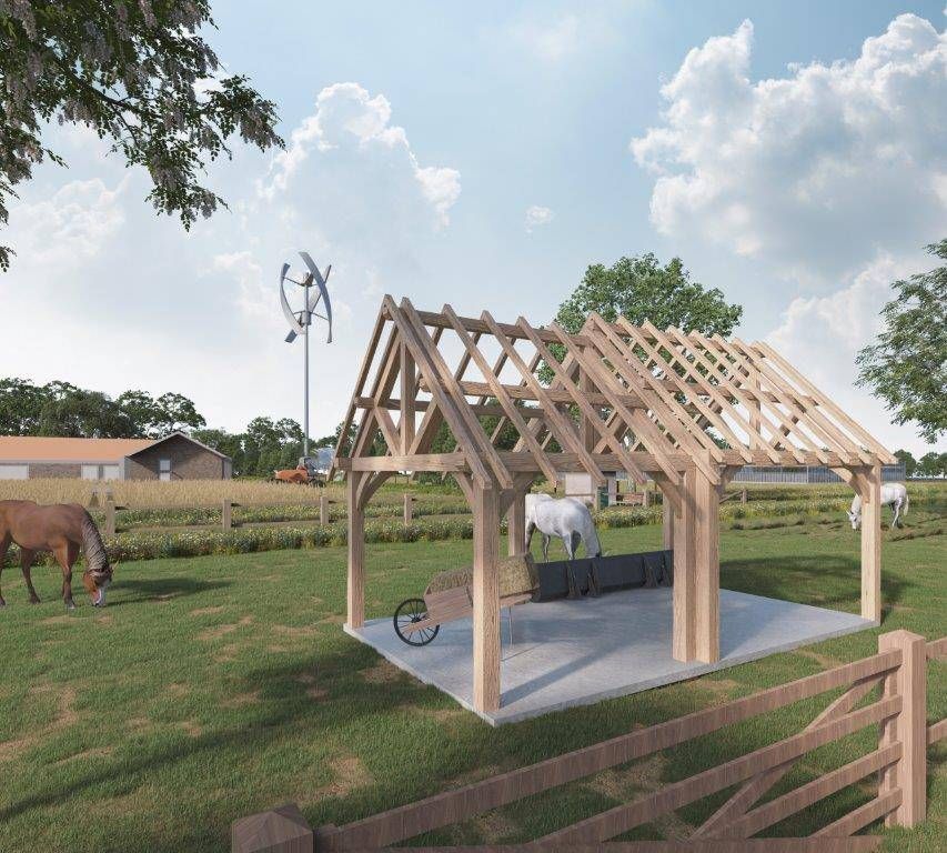 Houten bijgebouw Kenny - Amerikaanse eik