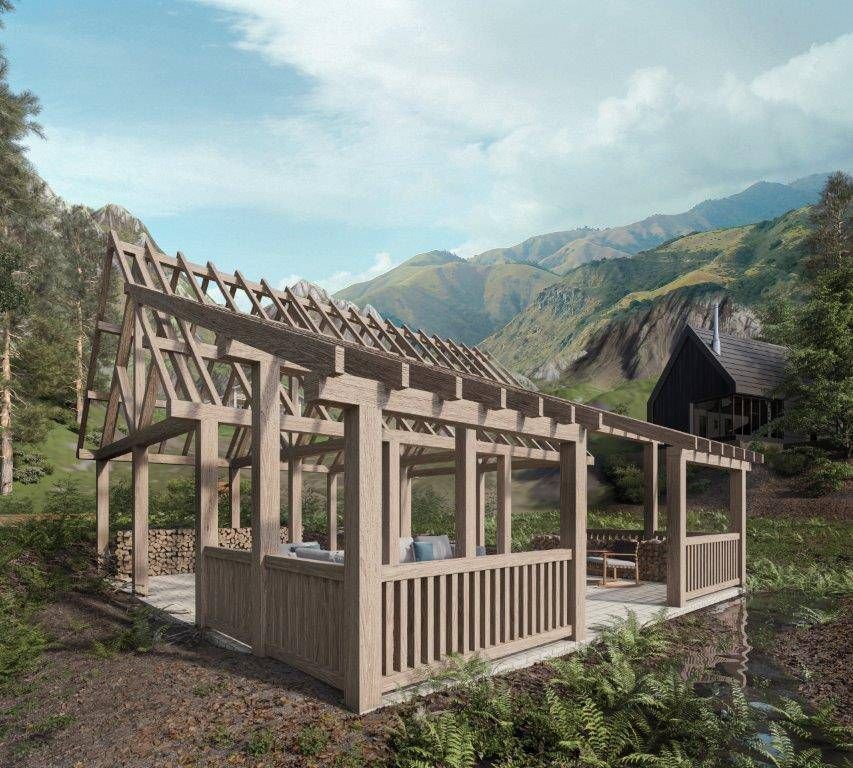 Houten bijgebouw Noor - Douglas