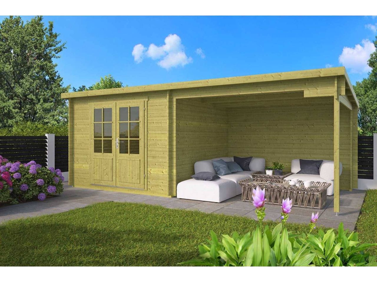 Garden house Chappo 28mm 5980x3000x2170mm Impregnated New
