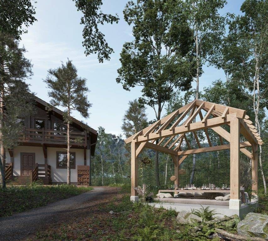 Houten bijgebouw Nel - Europese eik