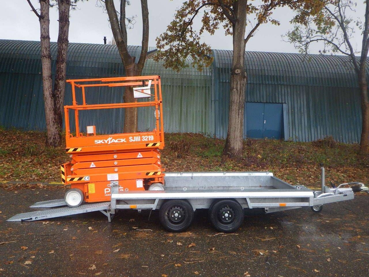 Scissor lift Skyjack SJ3219 7.81m Electric 2018 + Transport Trailer Vlemmix 3500kg New