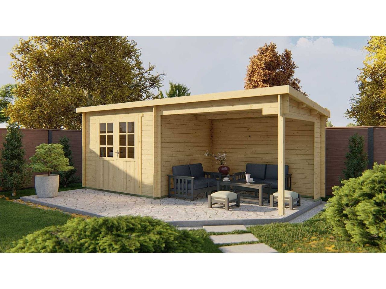 Garden house Freddy 5980x2500x2170mm Impregnated New