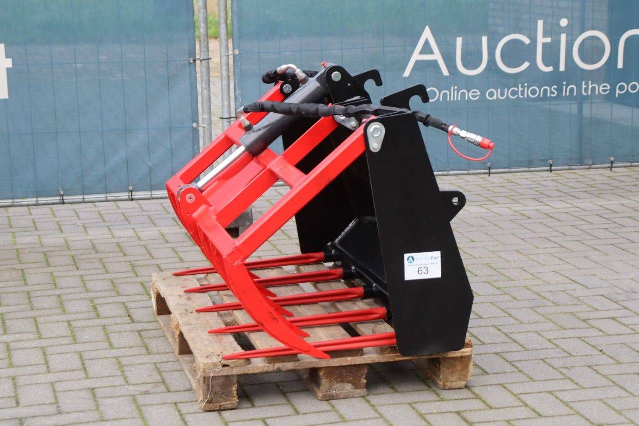 Manure fork with clamp for mini loader with Euro connection