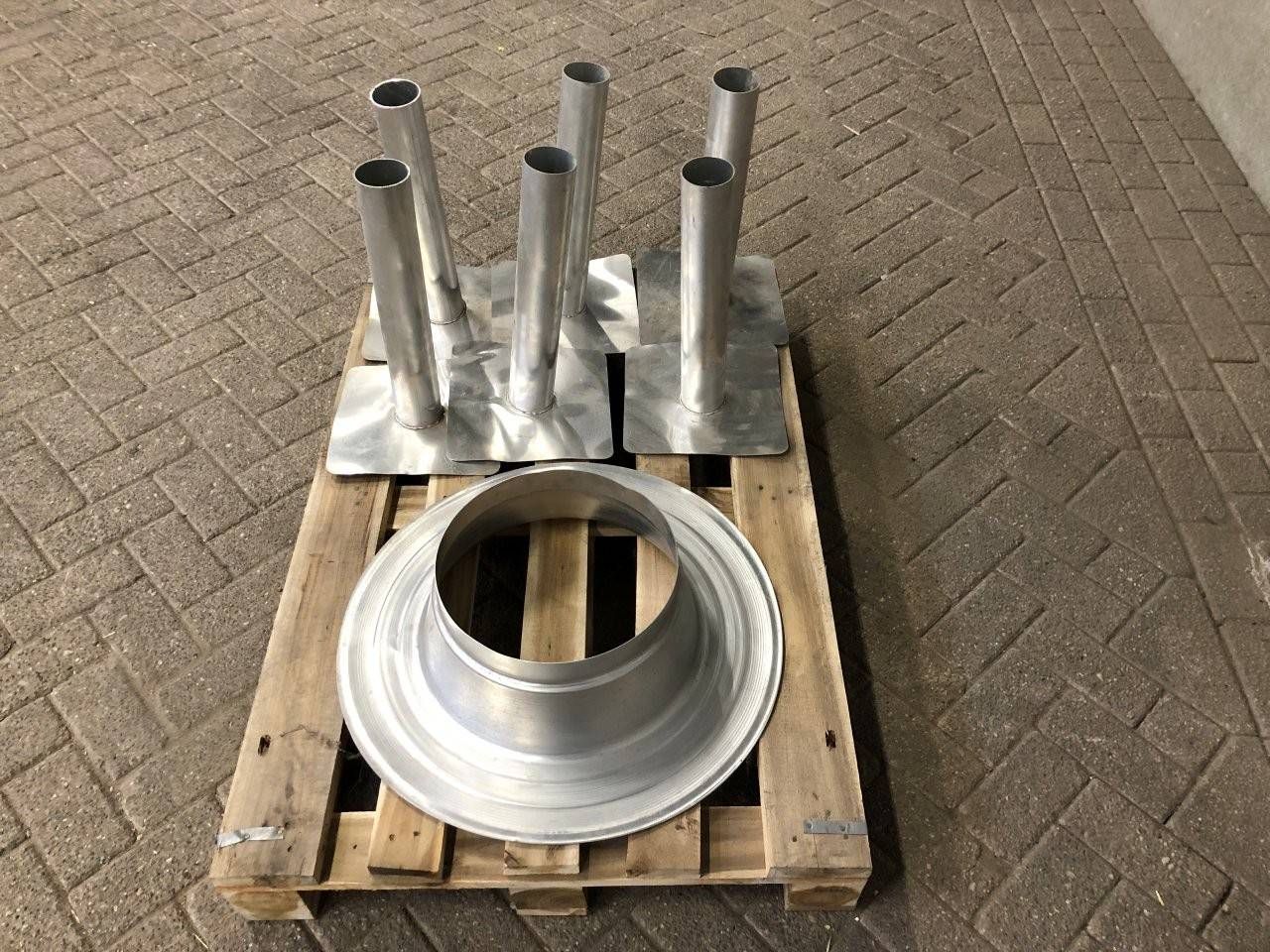 Adhesive ring Aluminum with bottom spout 6 pieces