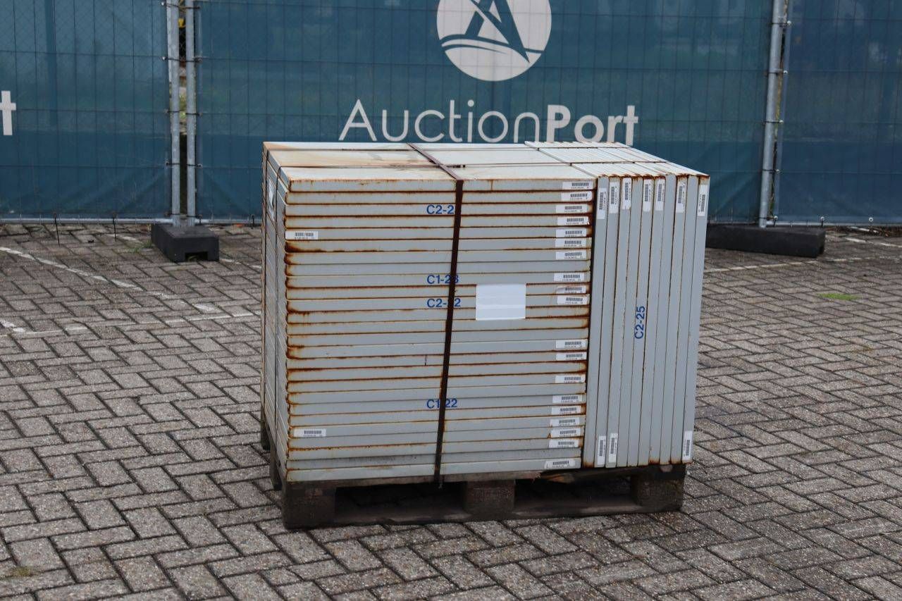 Batch of metal shelves for warehouse shelving