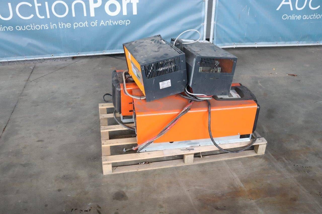 Pallet with various battery chargers 