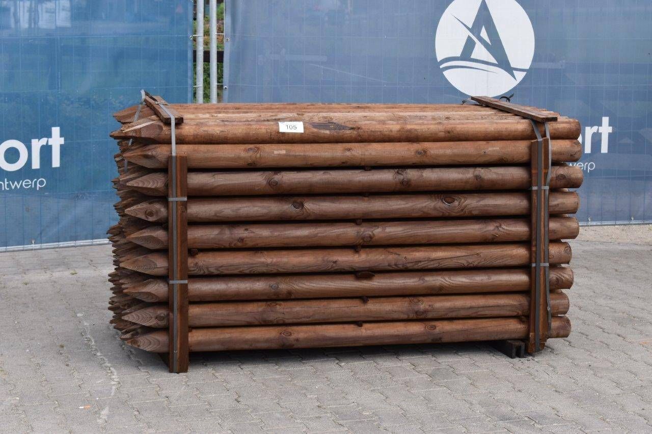 Pasture posts round 10 x 200 cm in preserved Brunox®