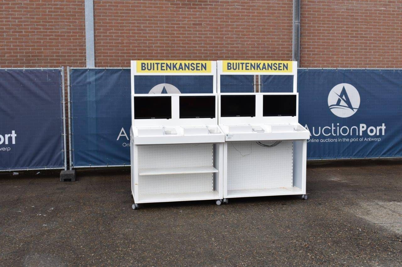 Advertising board with TVs 
