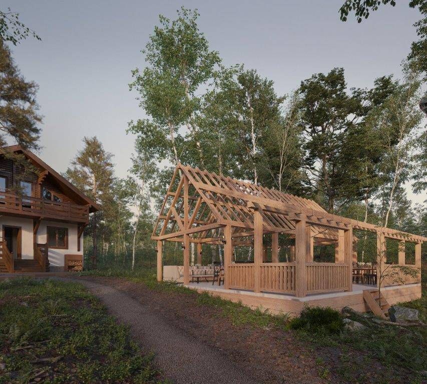 Houten bijgebouw Linde - Fijnspar