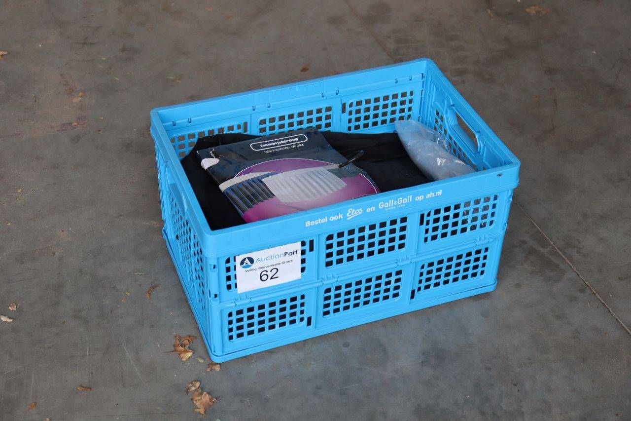 Tablecloths in plastic box
