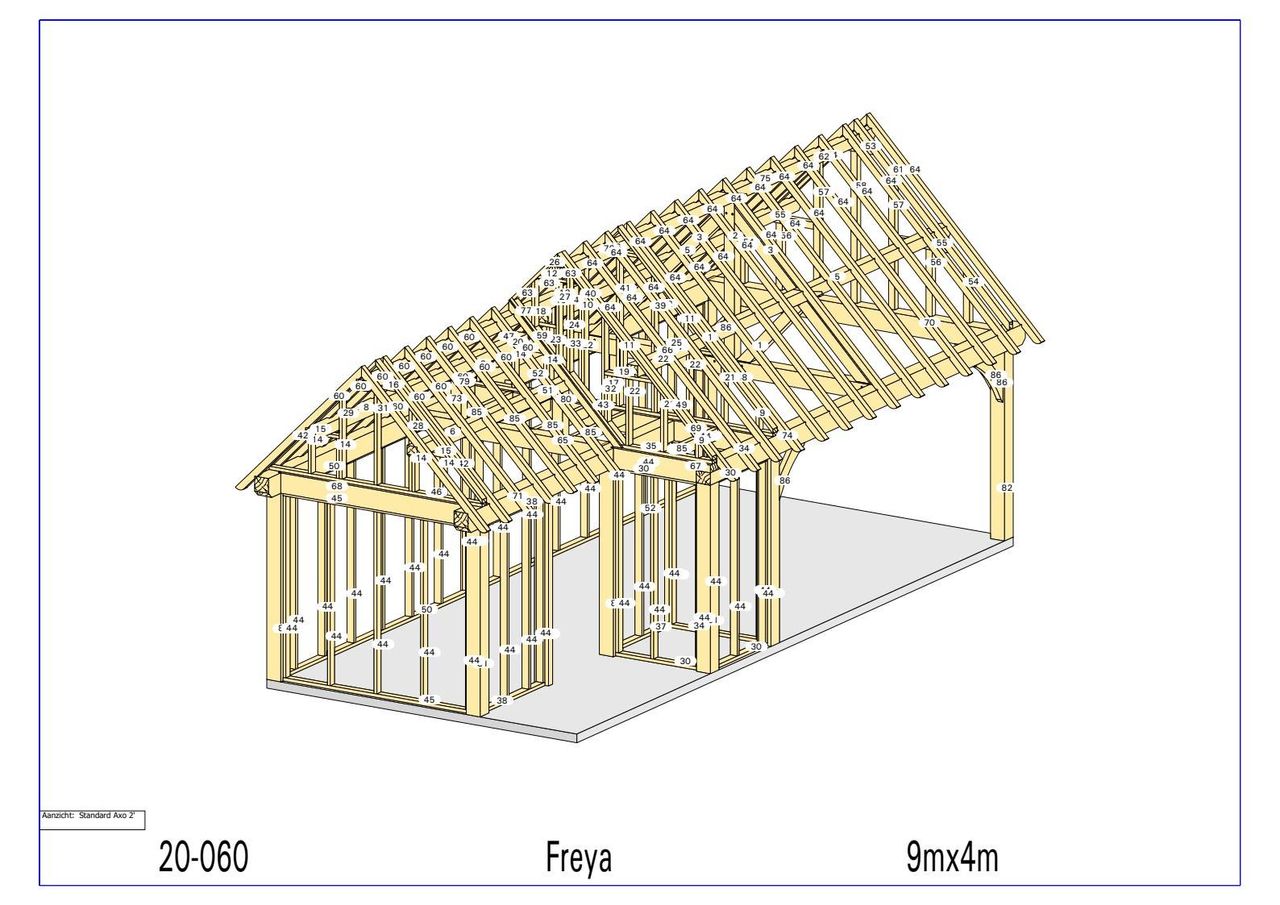 Houten bijgebouw freya - Douglas