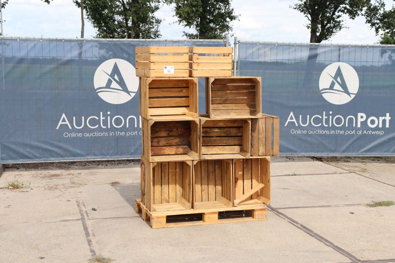 Batch of wooden crates on pallet