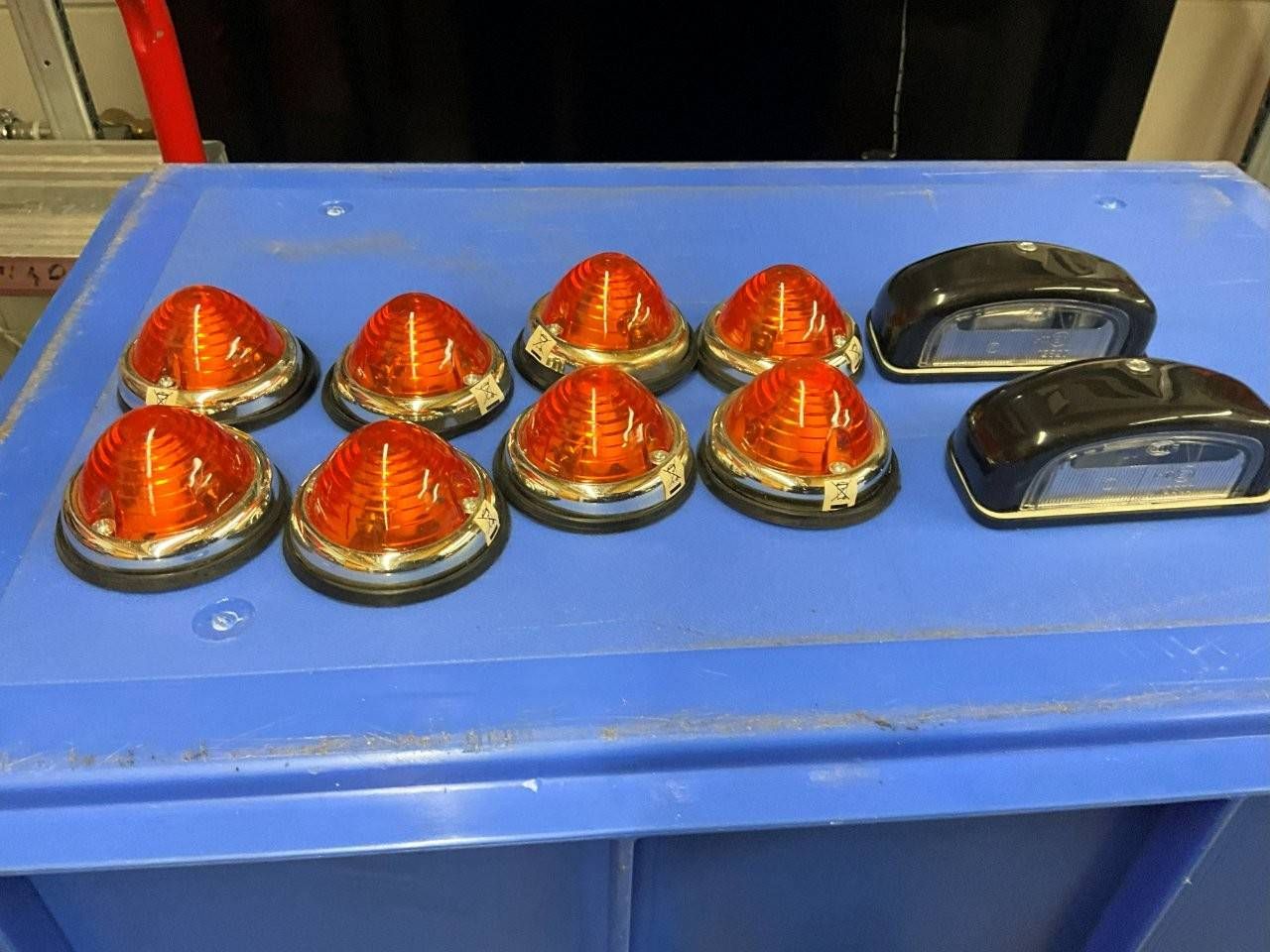 Lot of Top Lamps and License Plate Lights for Truck/Trailer 10 Pieces