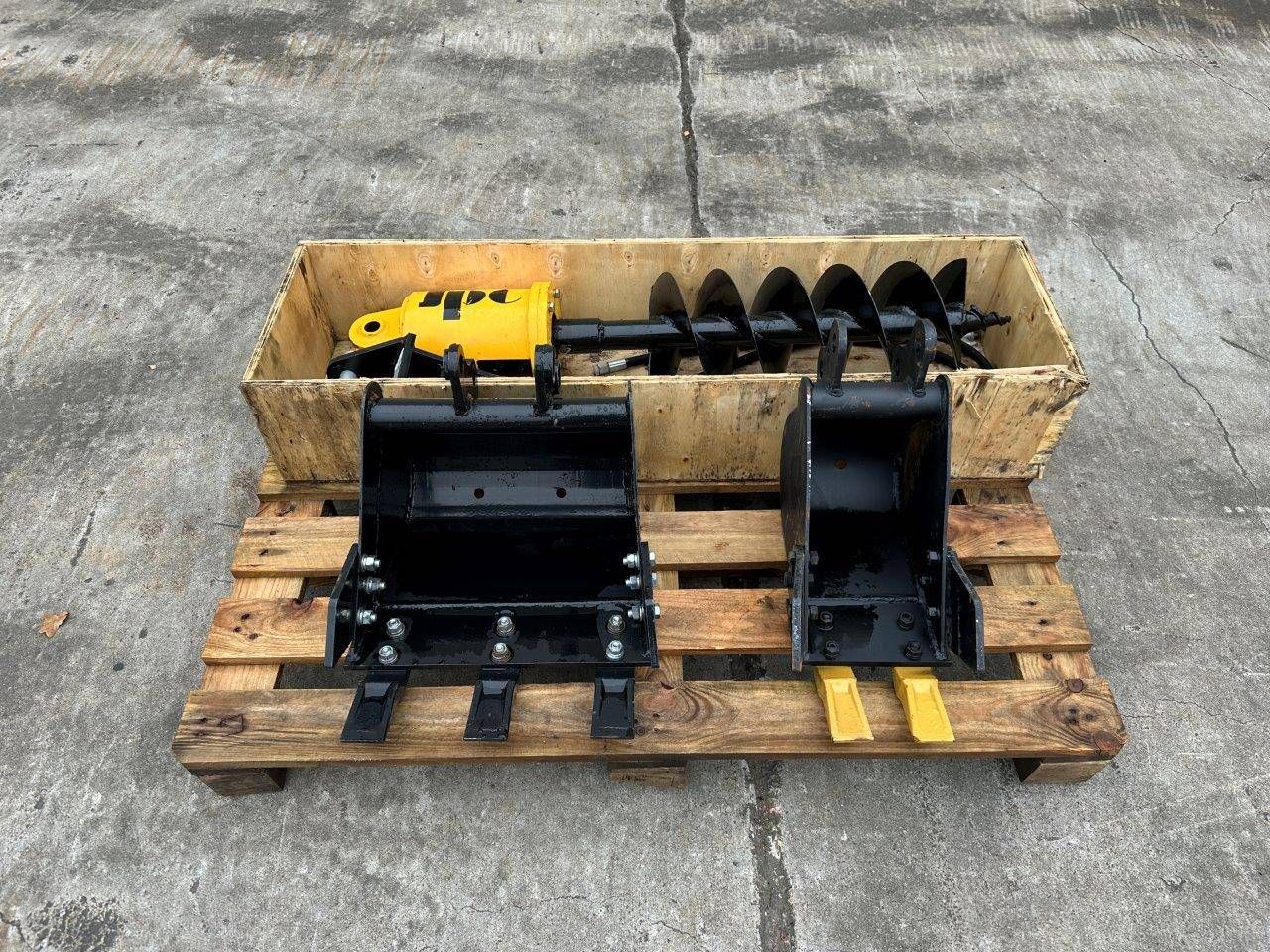 Hydraulic Drill + 2x Buckets for Mini Excavator New