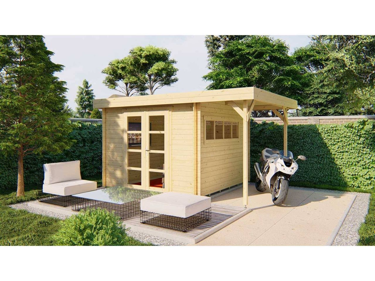 Garden house Rotterdam 3930x3000x2220mm Untreated New