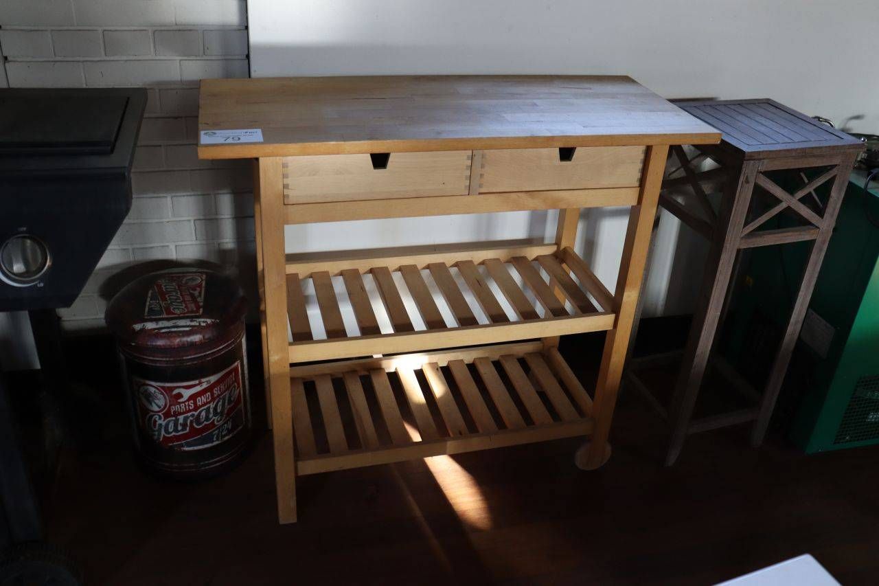 Wooden kitchen work table