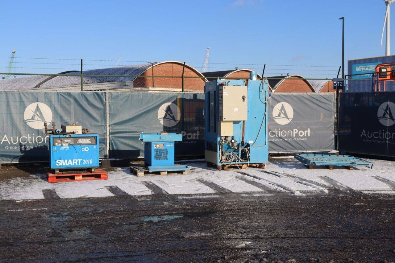 Baretta SAB COMP 1999 Glass Blasting Booth with ABAC Smart 2010 Screw Compressor and Friulair DFE31 Dryer
