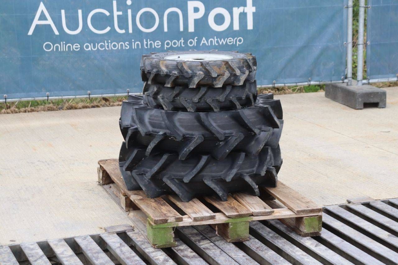 Lot of Tires and Rims 5.00-12/8.00-16 for Iseki TX1410 Tractor