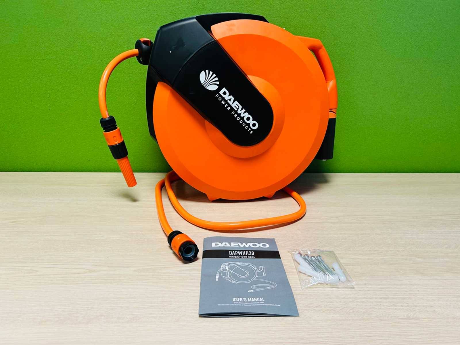 Automatically retractable water hose reel Daewoo DAPWHR30 Electric 30m 2025 New