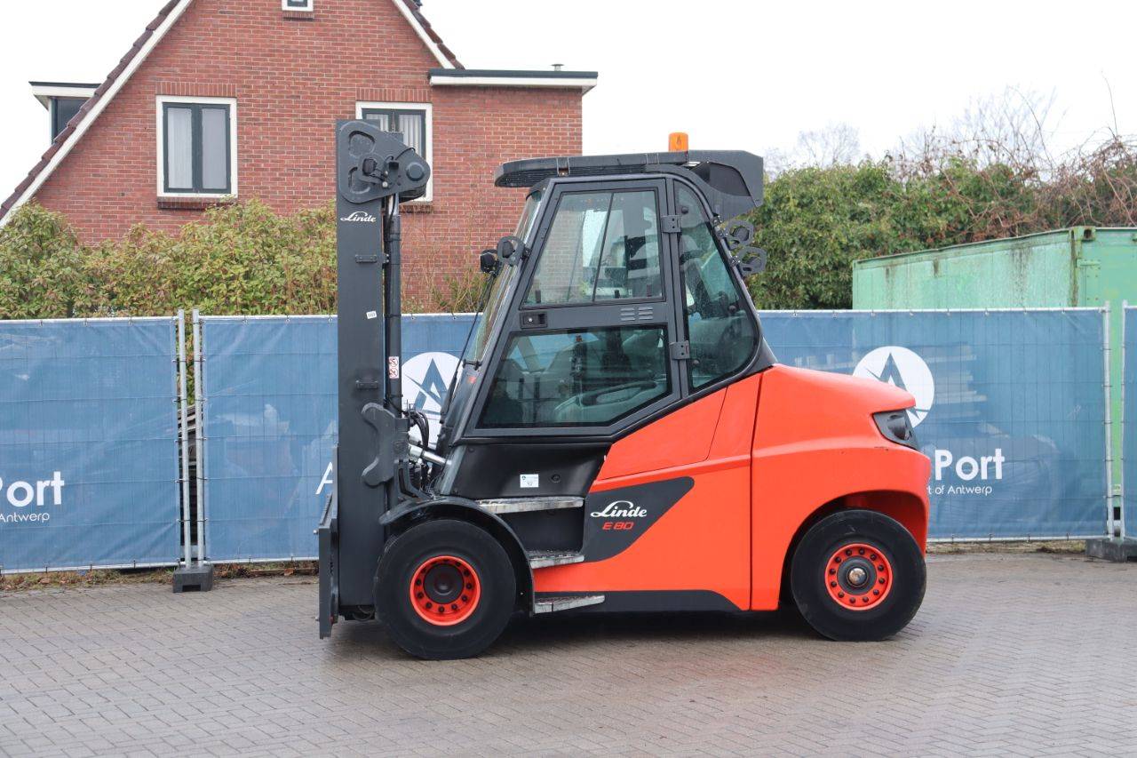 Linde E80-01/900 Electric Forklift 8000kg 7m 2018