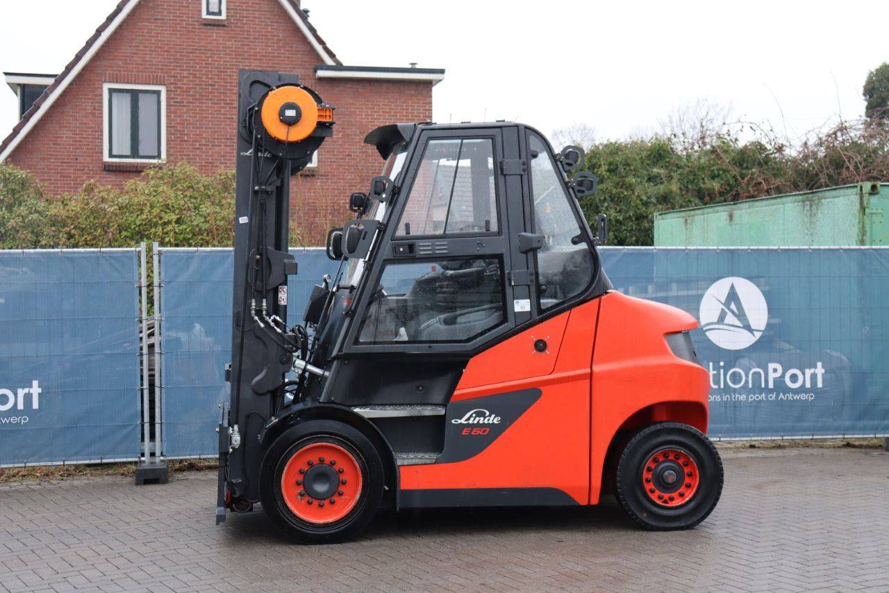 Linde E60-01 Electric Forklift 6000kg 7.5m 2017