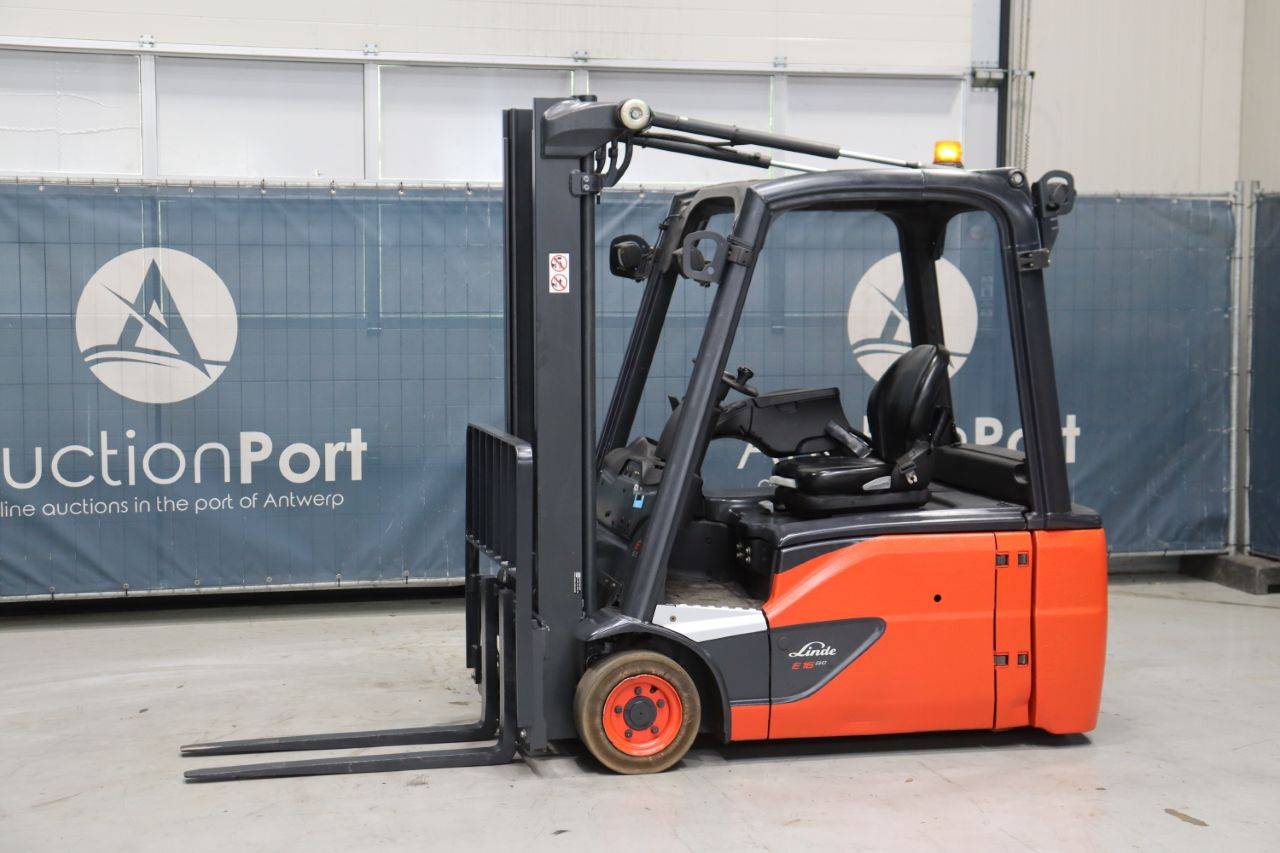 Linde E16L-02 Electric Forklift 1600kg 3.5m 2017