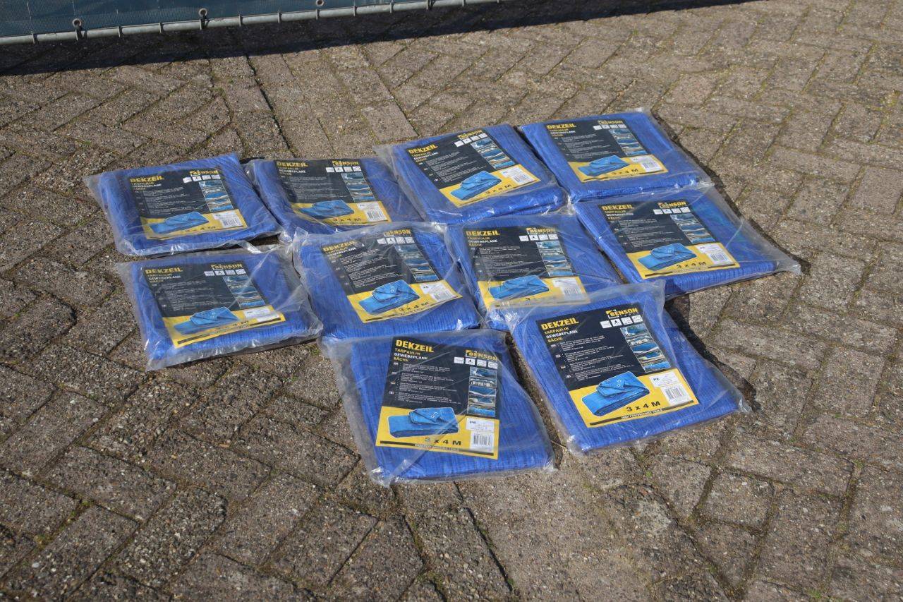 Batch of Benson tarpaulins 3x4 m 10 pieces New