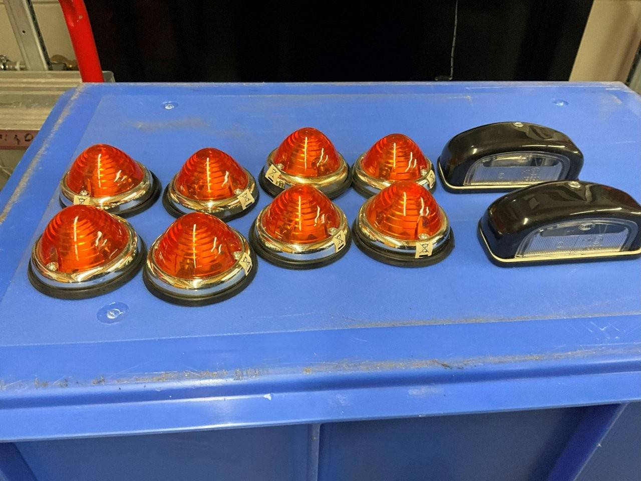 Lot of Top Lamps and License Plate Lights for Truck/Trailer 10 Pieces