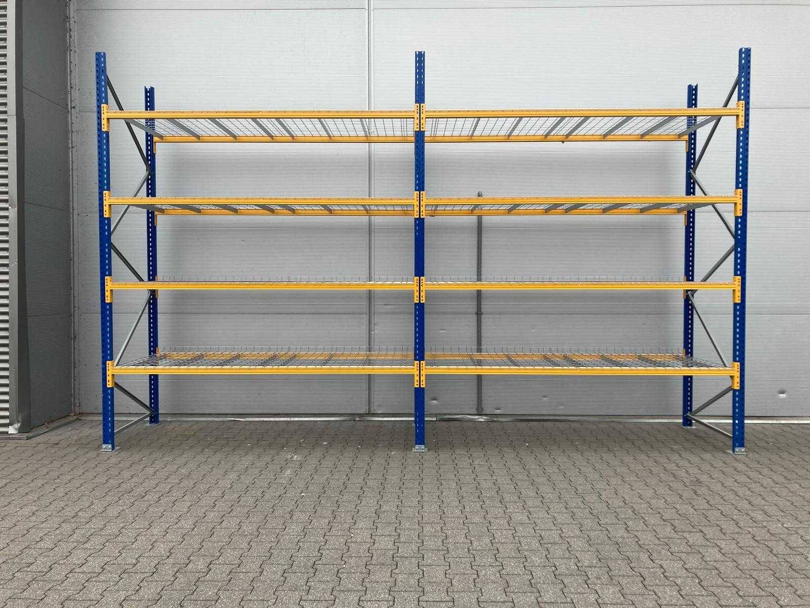 Jungheinrich 3x16 pallet rack with inlay grids