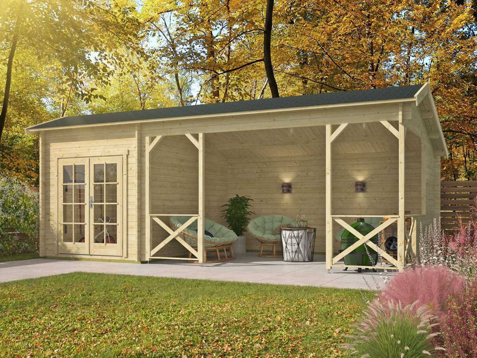Blockhaus - Gartenhaus Kukka 230x350x279cm (Neu)
