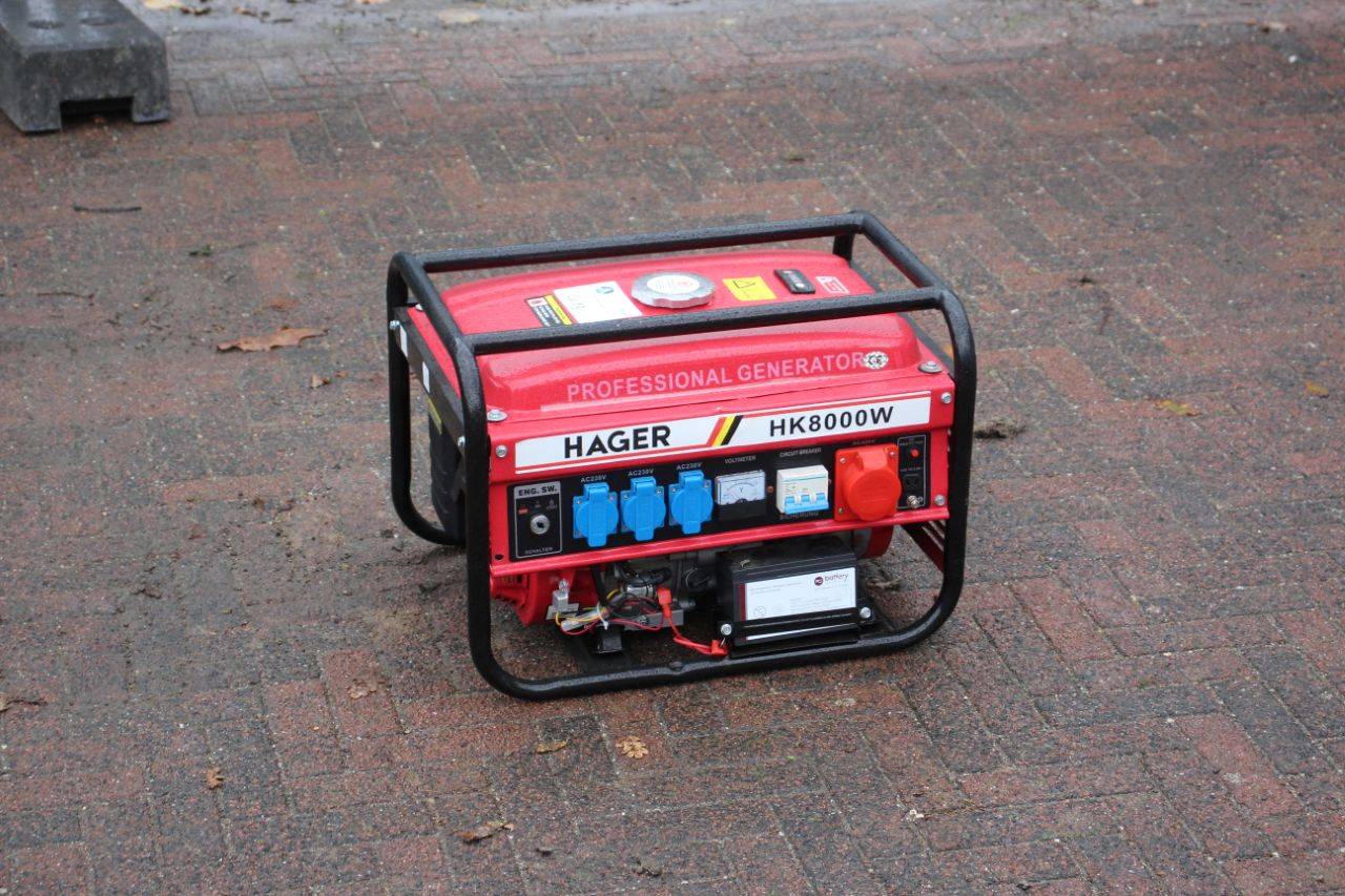 Hager HK8000W Petrol Generator 6.5hp New